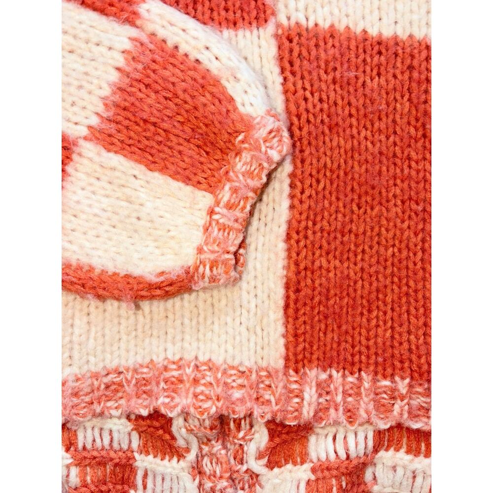 Free People Aldrin Cardi Oversized Fuzzy Sweater Orangesicle Combo XS/S - Picture 6 of 13